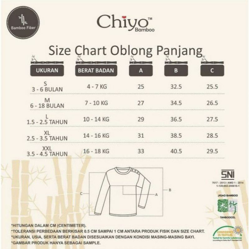 SETELAN CHIYO BAMBOO PANJANG SIZE XL &amp; XXL