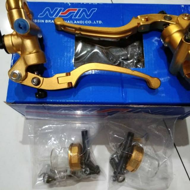 Master rem nmax nissin plus tabung n handel kiri kanan  gold red black silver blue