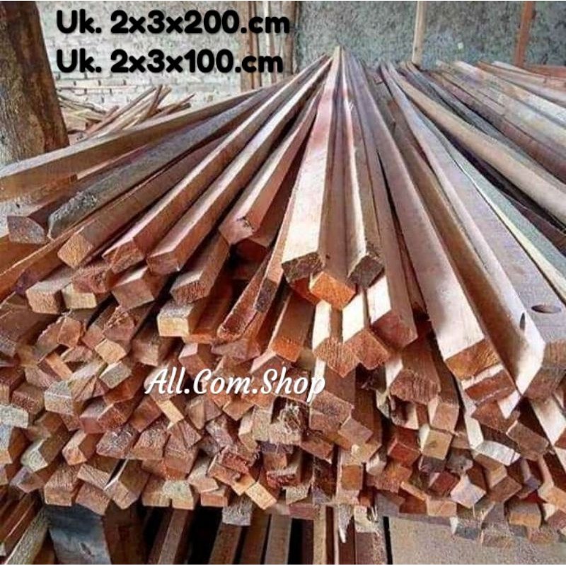 Kayu Reng Uk.2x3x200.cm Balok jatilanda / kayu Pinus 2.meter Reng kayu maket / kerajinan tangan.