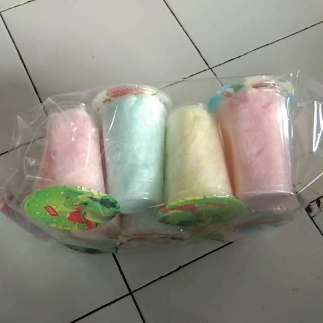 

HARUM MANIS CUP ISI 12/COTTON CANDY gula asli pewarna maknan asli
