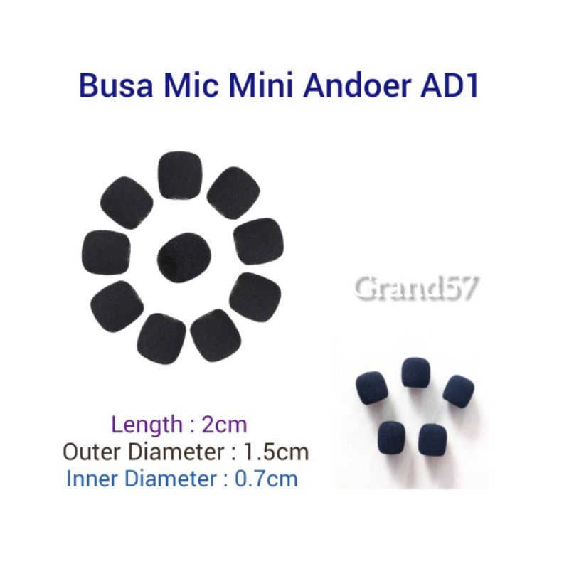 Busa foam mic mini lapel lavalier clip on mik spon cover kecil spons