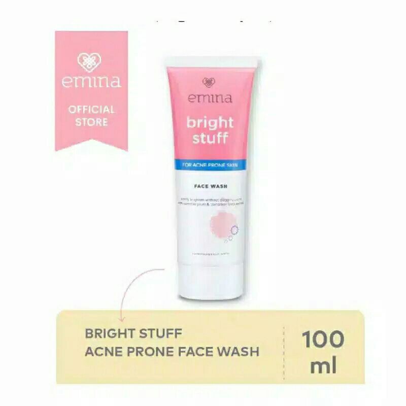 ♥GROSIR♥ EMINA BRIGHT STUFF FOR ACNE PRONE FACE WASH 50ML &amp; 100ML