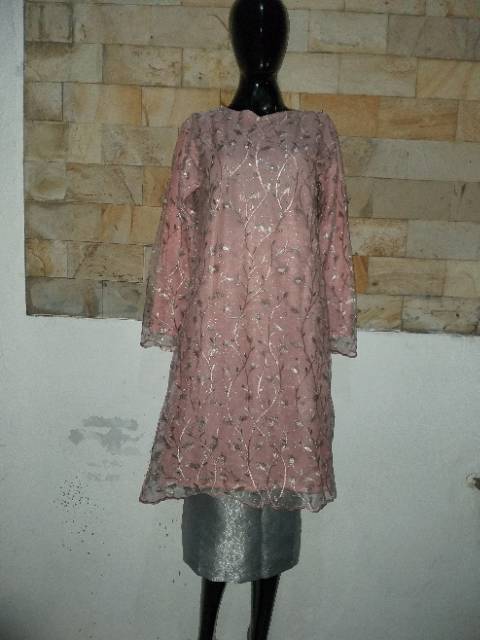 Set baju kurung mahoni dusty