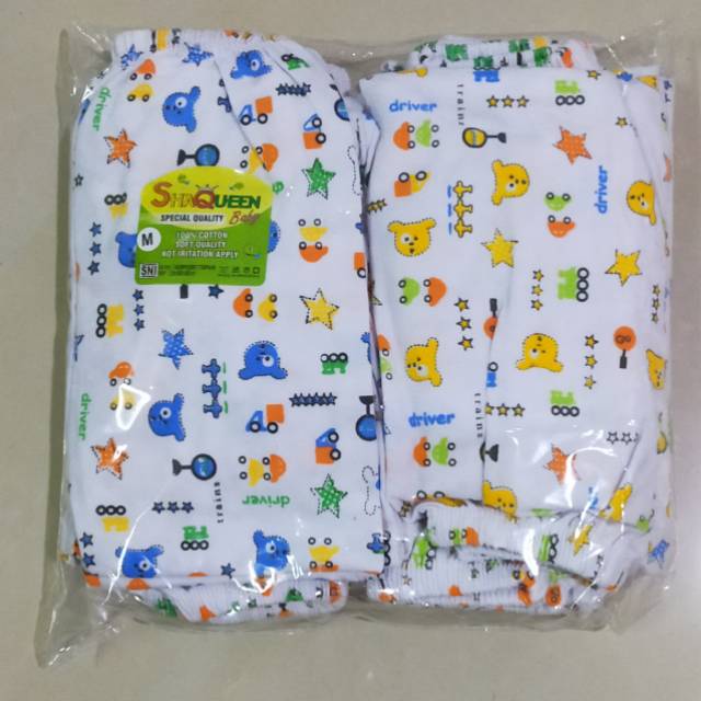 12 pcs Celana panjang bayi SNI ukuran M 3-9