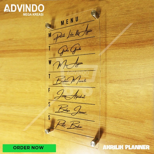

akrilik planner / planner akrilik / agenda / to do list / weekly planner