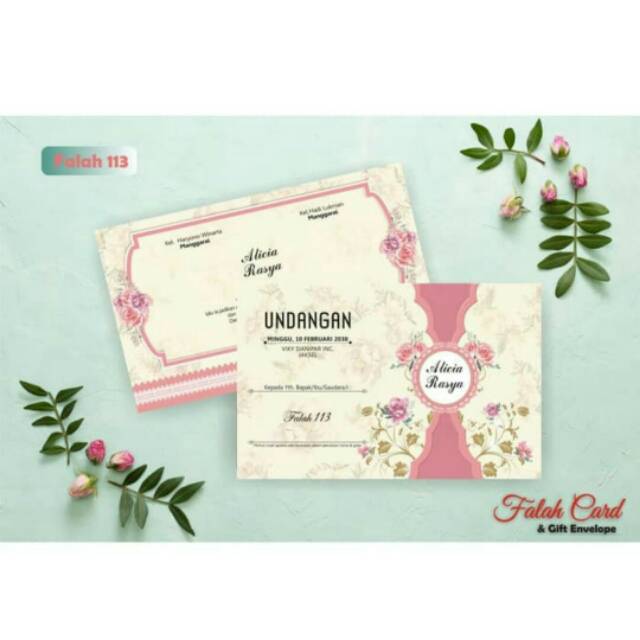 Blangko undangan pernikahan Falah 113