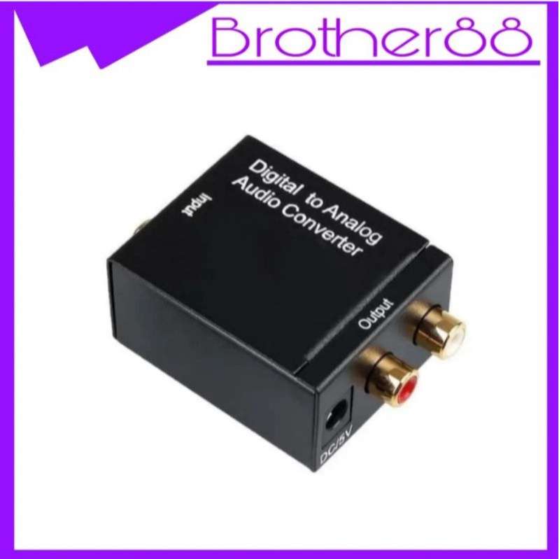 AUDIO CONVERTER DIGITAL TO ANALOG OPTICAL TO RCA BUNDLING KABEL OPTIK