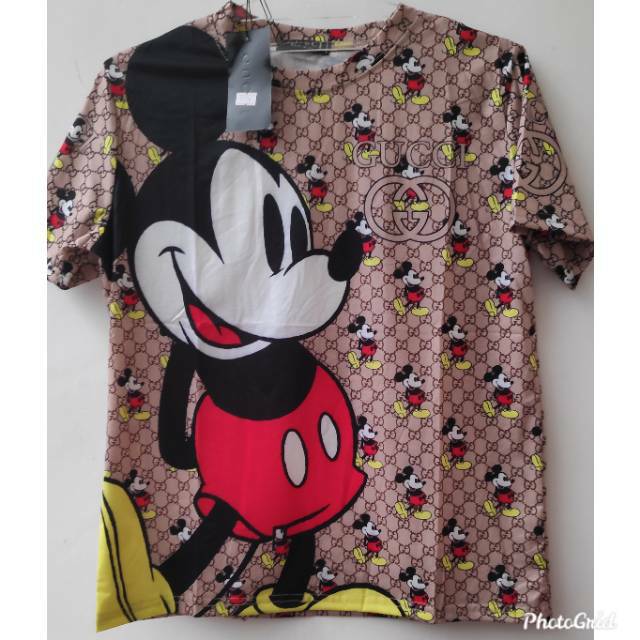 Kaos import premium kaoa mickey lengan pendek kuhan mojo lv tibesi cocogirl mf meifei