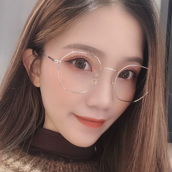 Korea Frame Kacamata Komputer Anti Radiasi Wanita Pria Fashion Besi kaca Mata Frame Besar Kacamata