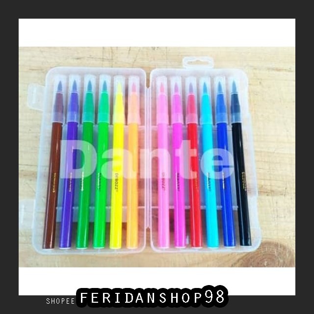 

BT268 SPIDOL DEBOZZ 12 BEST WARNA BRUSH PEN PER SET BY FERIDANSHOP98