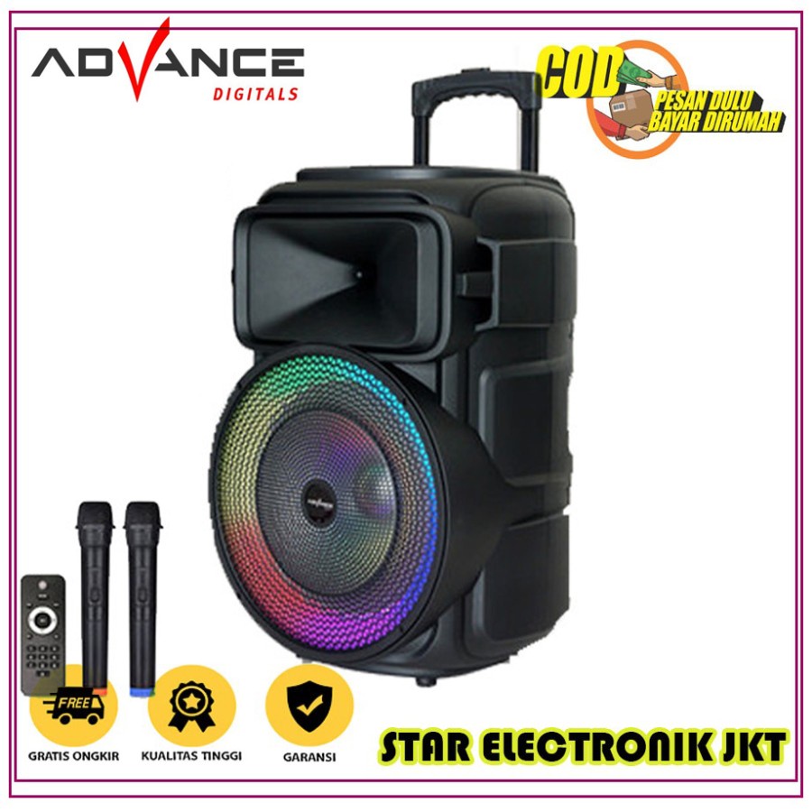 ADVANCE K1212S SPEAKER MEETING PORTABLE BLUETOOTH 12 INCH + MIC 2BH