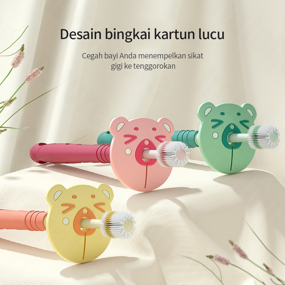 Halo Baby Store sikat gigi anak 1-6 tahun lembut /sikat gigi soft toothbrush baby 360 derajat