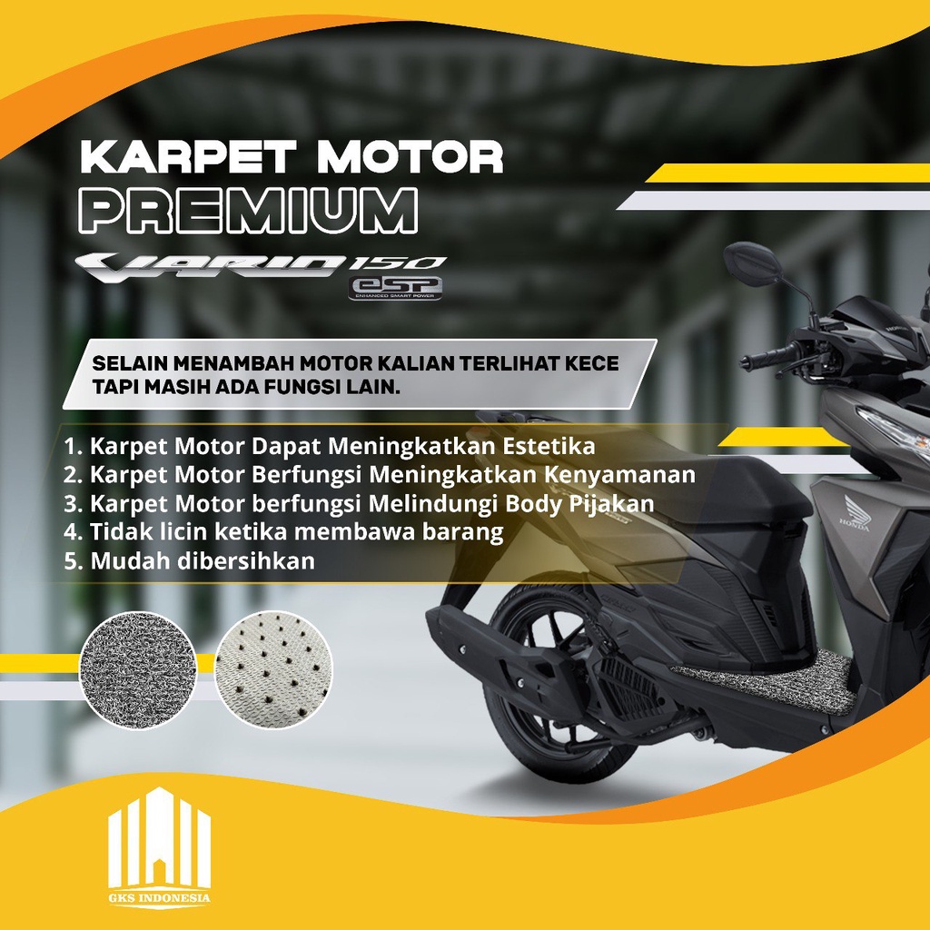 PRESTIGE - KARPET MOTOR - PREMIUM - NEW VARIO 125 CC &amp; 150 CC - KEYLESS - TAHUN 2018 keatas COIL MAT