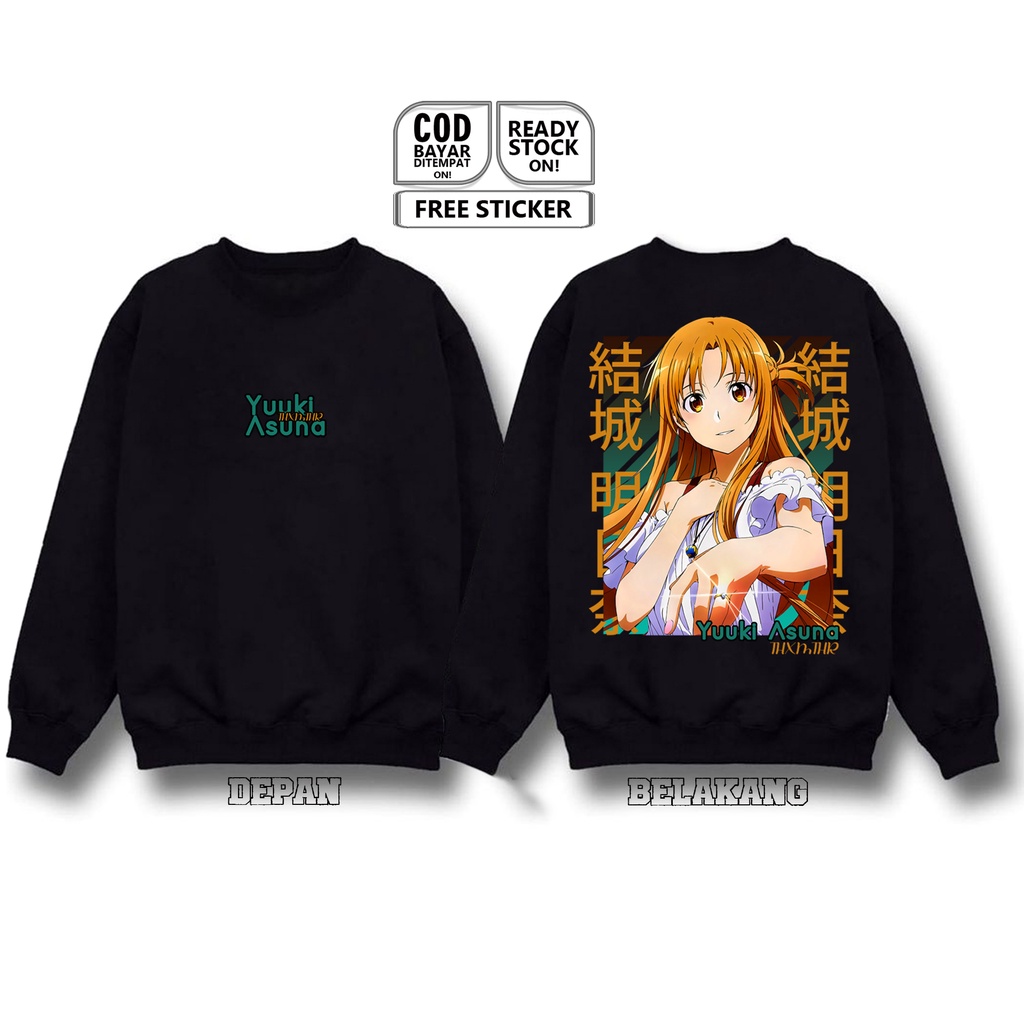 SWEATER YUUKI ASUNA SWORD ART ONLINE TITANIA ERIKA WAIFU ANIME MANGA WIBU OTAKU KIRIGAYA KAZUTO ALICE ZUBERG KONNO EUGEO JAPAN CULTURE BAJU JEPANG COSPLAY JEJEPANGAN - SIGN CLOTH