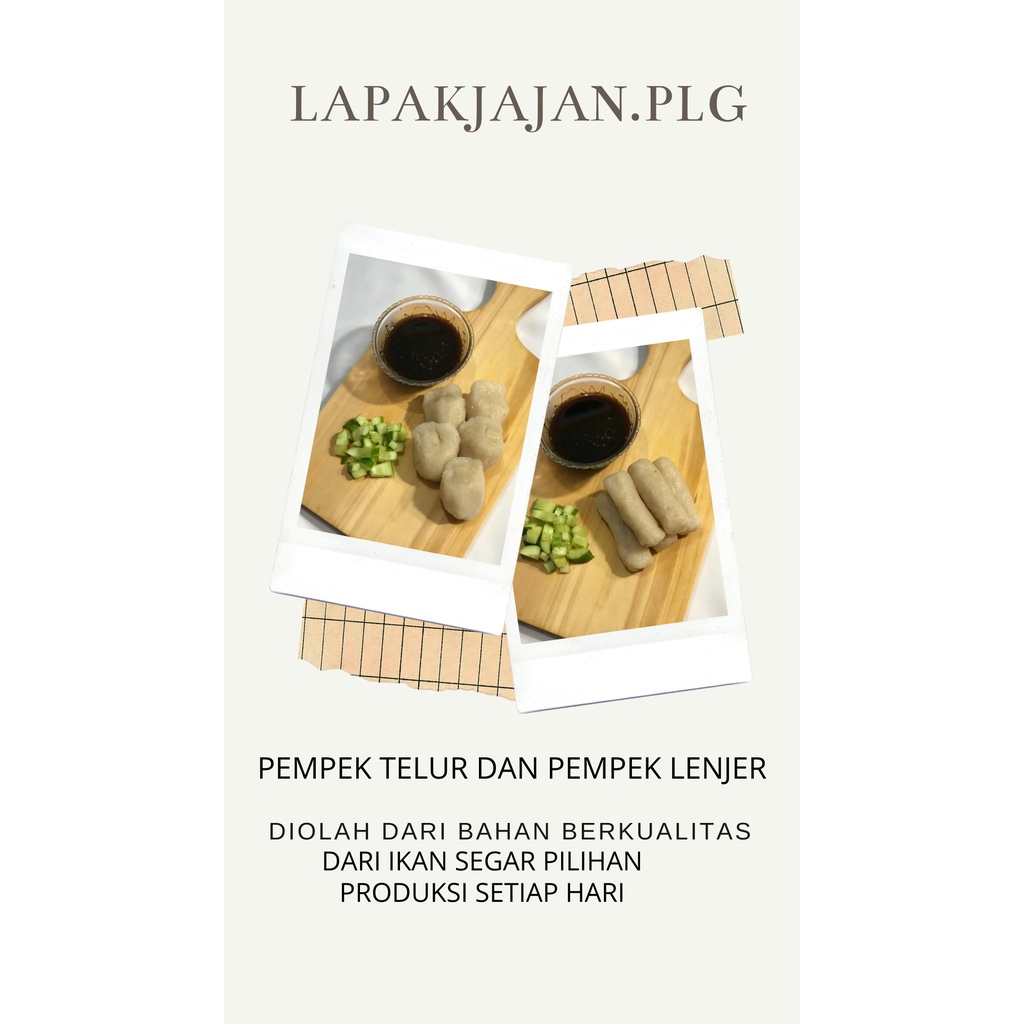 

MAKANAN PEMPEK PALEMBANG ASLI IKAN PAKET 10PCS PEMPEK TELUR DAN 10PCS PEMPEK LENJER + CUKA 150ML