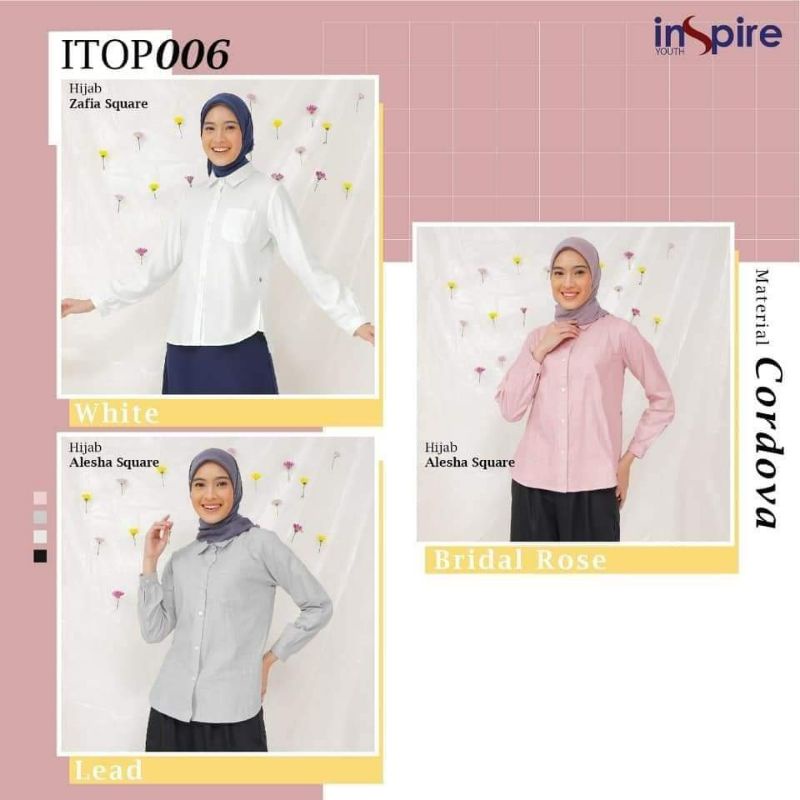 SALE 50% ITOP 003 INSPIRE ITOP 003. ATASAN INSPIRE/ KEMEJA KEKINIAN INSPIRE DISKON/ / atasan remaja.