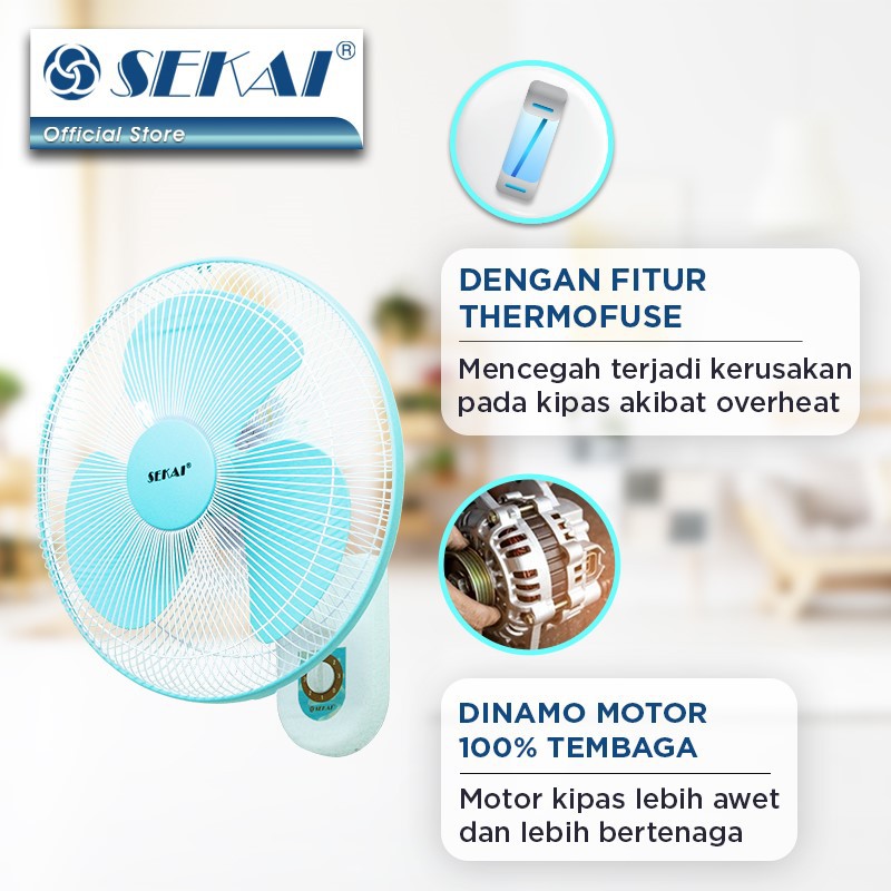 Sekai WFN-1606 Kipas Angin Dinding / Wall Fan [16 Inch]