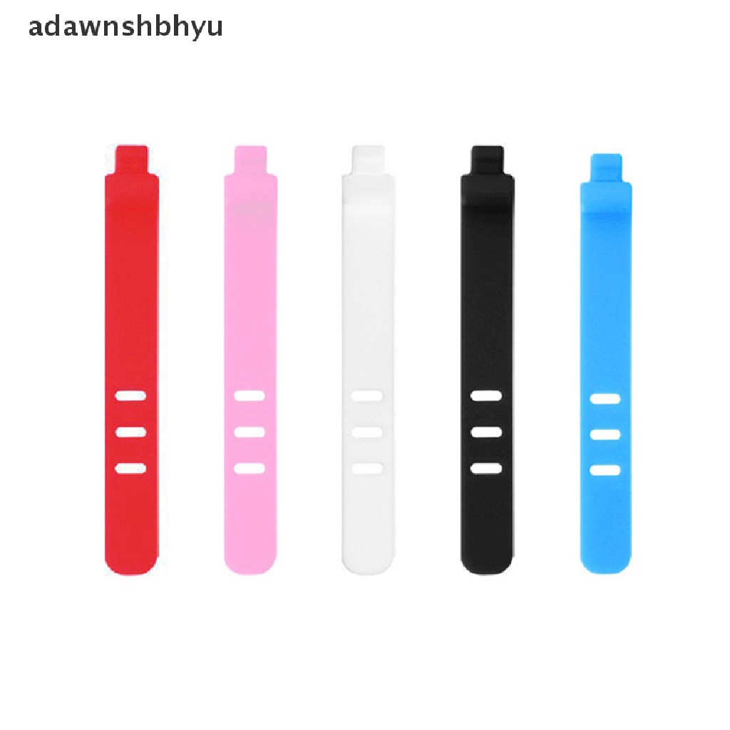 Adawnshbhyu Silicone Kabel Data Organizer Headphone Cord Finishing Buckle Bungkus Tie Strap