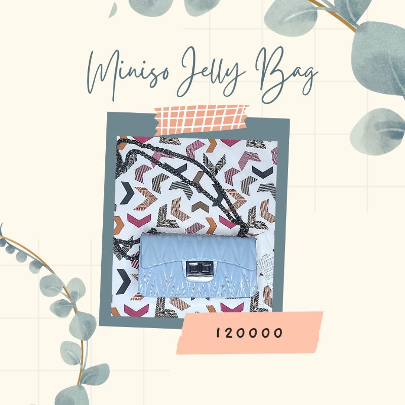 Tas Jelly Miniso Biru
