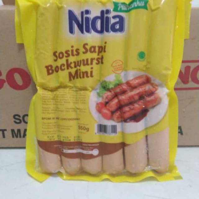 

Nidia sosis sapi bockwurst mini