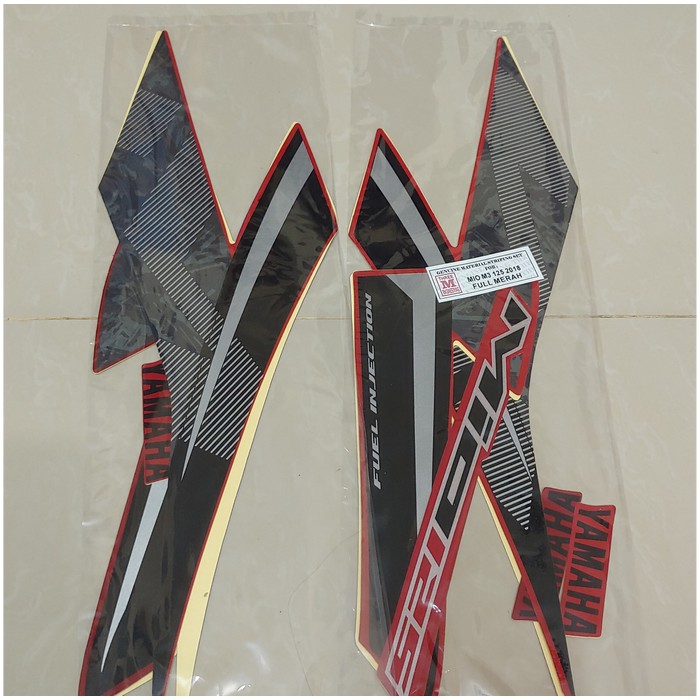 BERKUALITAS Stiker Bodi & Lis Body & Striping Mio M3 2018 Full Merah BAGUS