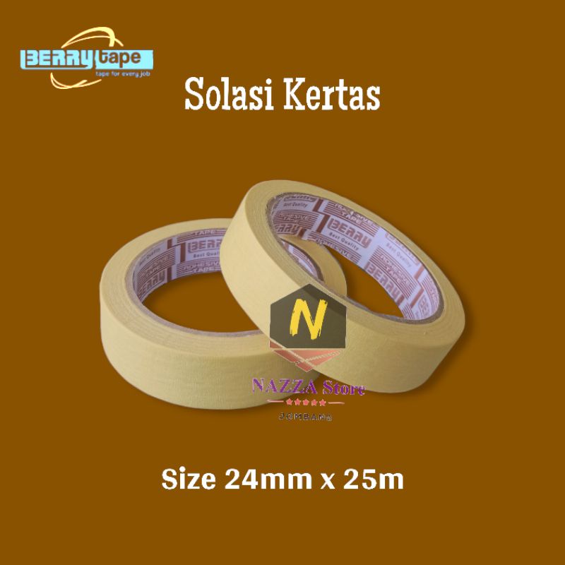 

BERRY MASKING TAPE Isolasi kertas 24mmx25 meter