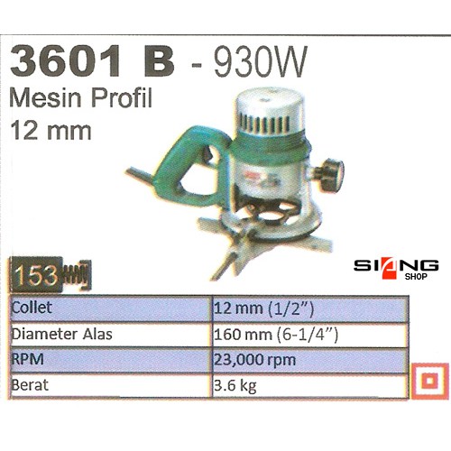 Makita 3601 B / 3601B Mesin Router/Profil Kayu