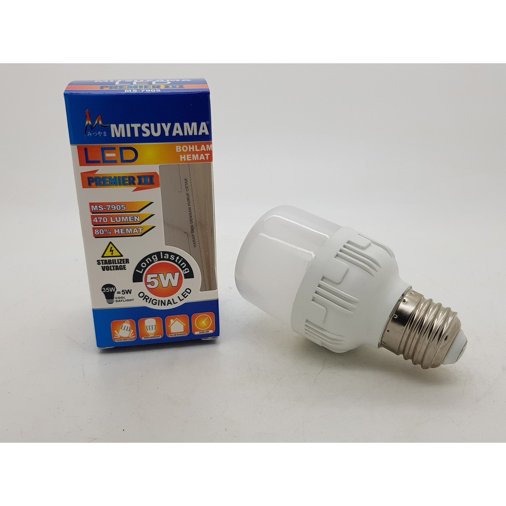 Lampu LED 5 watt PREMIER III Model CAPSUL Merk MITSUYAMA GARANSI 1 THN