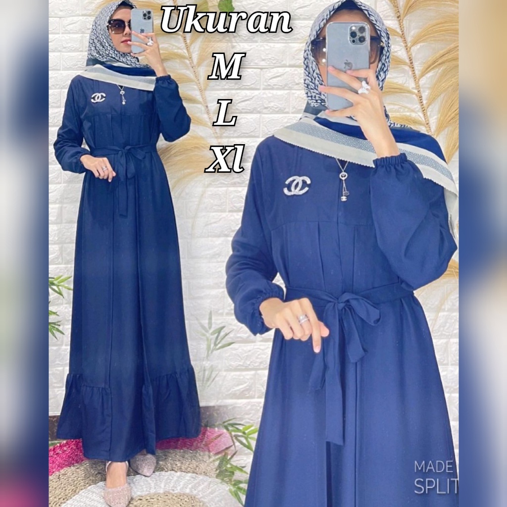 GAMIS MALAYSIA OUTER SYAKILA M,L,XL WOLLFIS PREMIUM