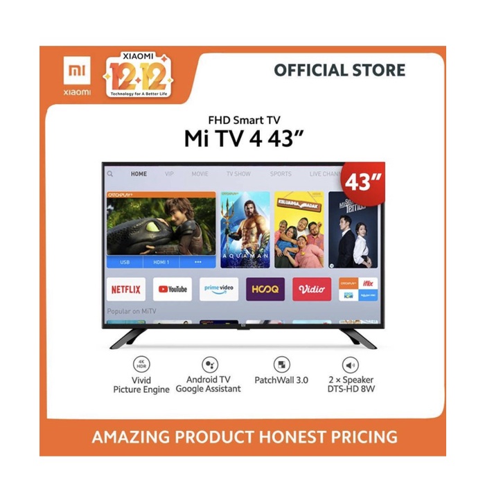 FHD Smart TV MI TV 4 43"inch
