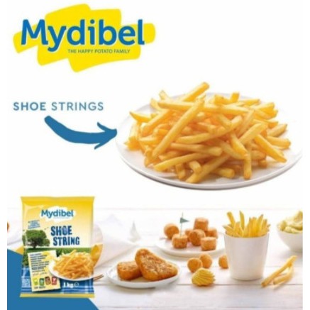 

Mydibel Kentang Goreng Shoestring 1kg, kentang murah atau french fries