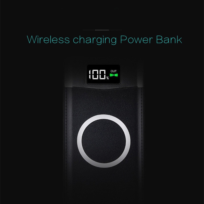 Taffware Power Bank Qi Wireless Charging 2 Port 10000mAh - W80 - Black