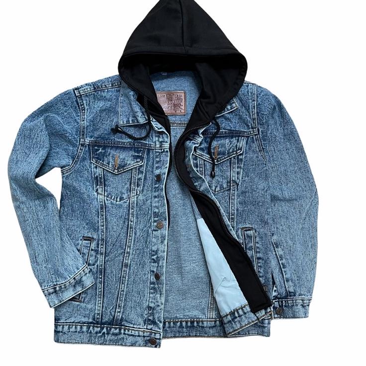 ➤ Jaket Jeans Hoodie Ariel / Jaket Jeans Pria Ariel / Hoodie Jeans Pria ♔