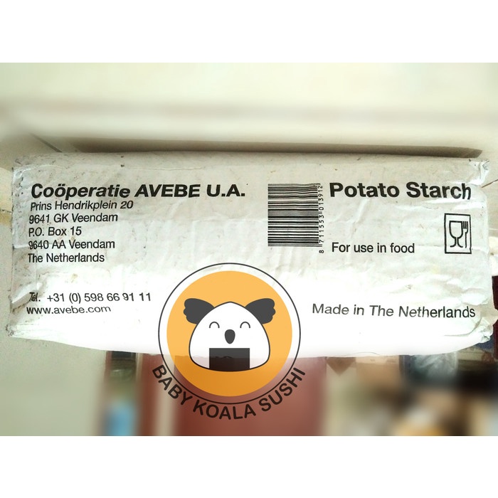 

gtg2011bb Potato Starch 1 Kg | Tepung Pati Kentang | Avebe Import Holland Da01D100