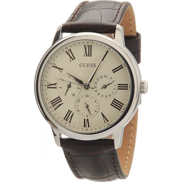 GUESS W70016G2 Wafer - Jam Tangan Pria - Coklat