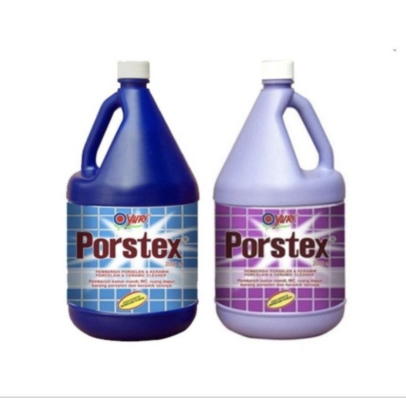 Yuri Porstex Biru Ungu 2 Liter 2000ml Pembersih Lantai Keramik Kamar Mandi
