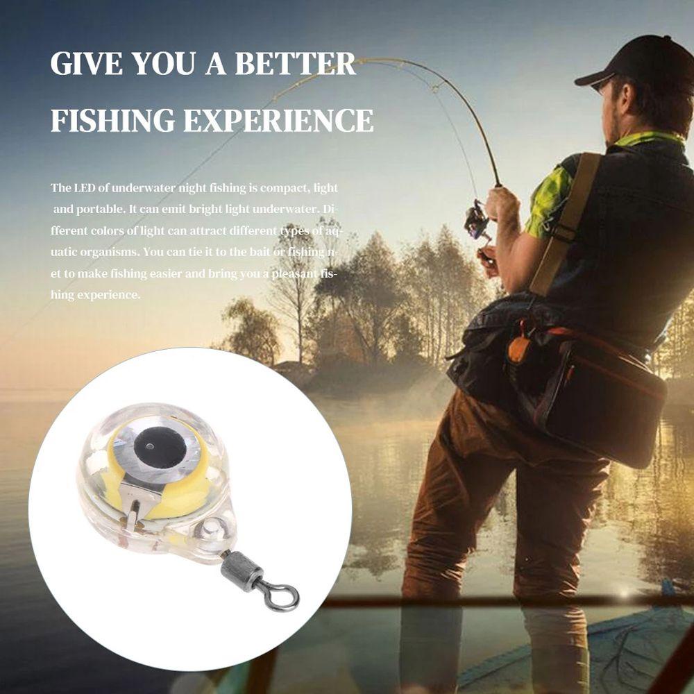 Agustinina Fishing Lure Light Underwater Fishing Accessories Luminous Lure Umpan Pancing Umpan Cumi Lampu Kedip Bentuk Mata Memancing Cahaya