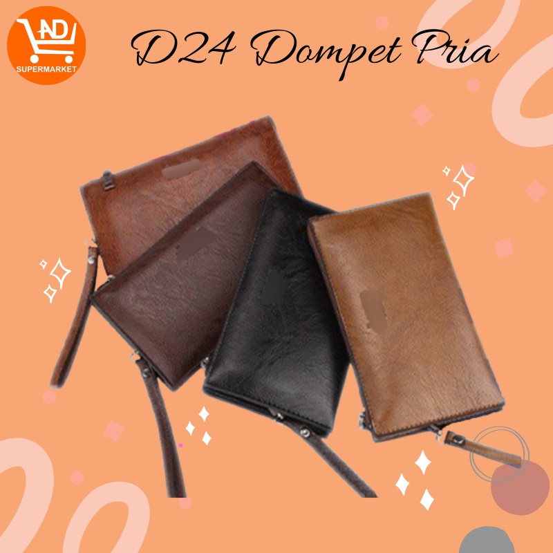 AND D24 DOMPET PANJANG PRIA FASHION KOREA STYLE HITS MEN CLUTCH KULIT TERLARIS GROSIR COD IMPORT