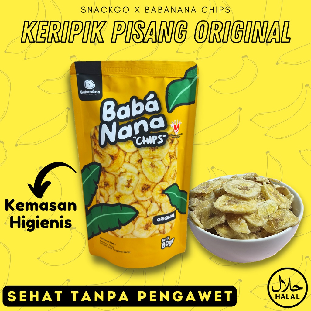 

Makanan ringan anak Keripik Pisang Original Manis / camilan kripik pisang spesial original