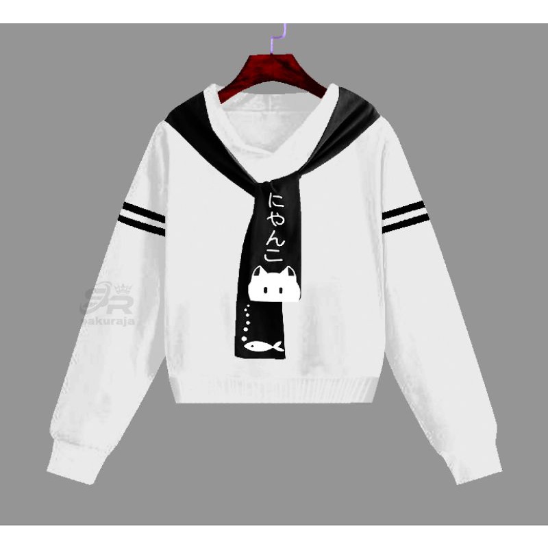 sweater crop Korea style/pakaian wanita ABG/model kekinian bisa COD
