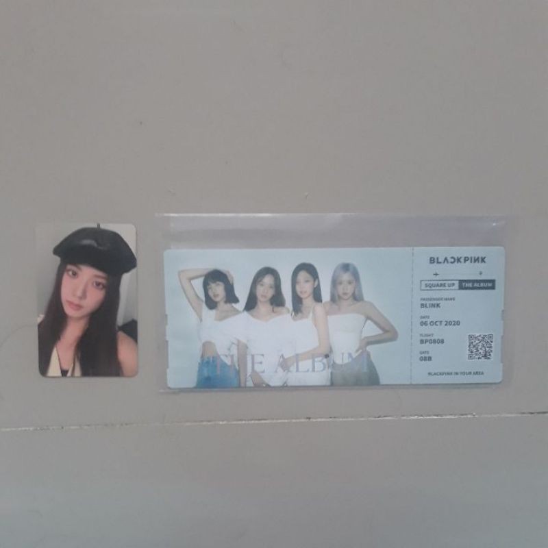 READY STOCK - BLACKPINK Photocard (Jisoo) & Special Ticket (All Member) KTown4U Benefit // THE ALBUM