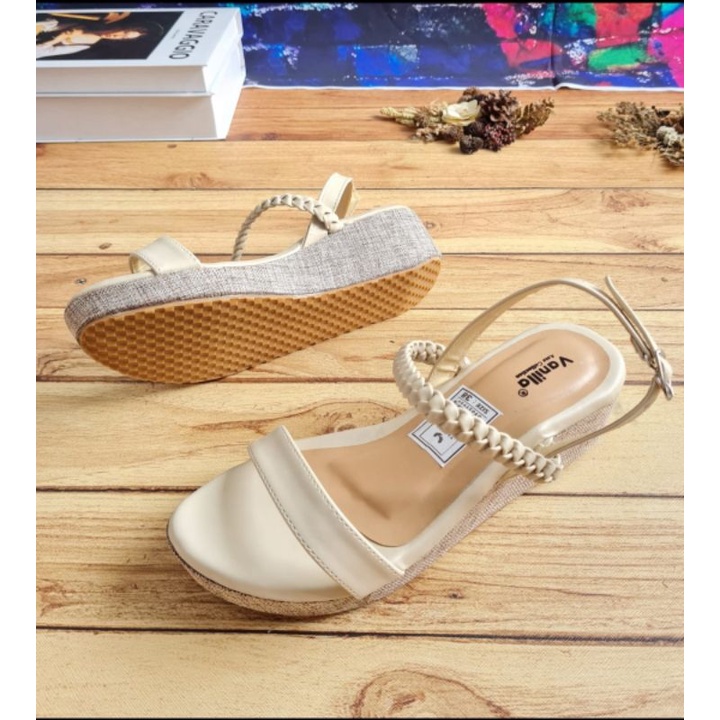 ABBUSHOES Ph 15 wedges kepang tali herlina sol karet 5cm