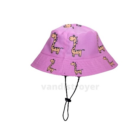 Topi Bucket Hat Anak, tali Bucket hat jarepah anak motif harimau