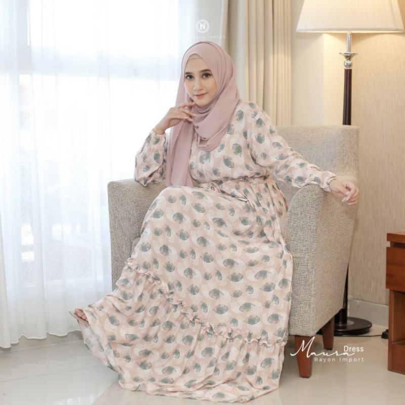 MAURA DRESS NADHEERA LUXURY FREE HIJAB FREE MASKER