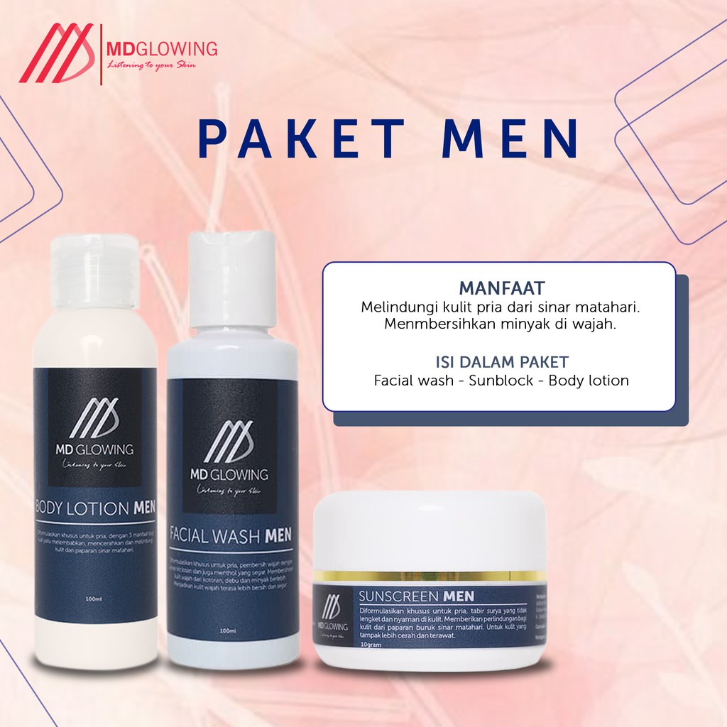 Paket MD for Men by MD Glowing MDGlowing Skin The new MD Glowing Distributor Resmi MD GLOWING