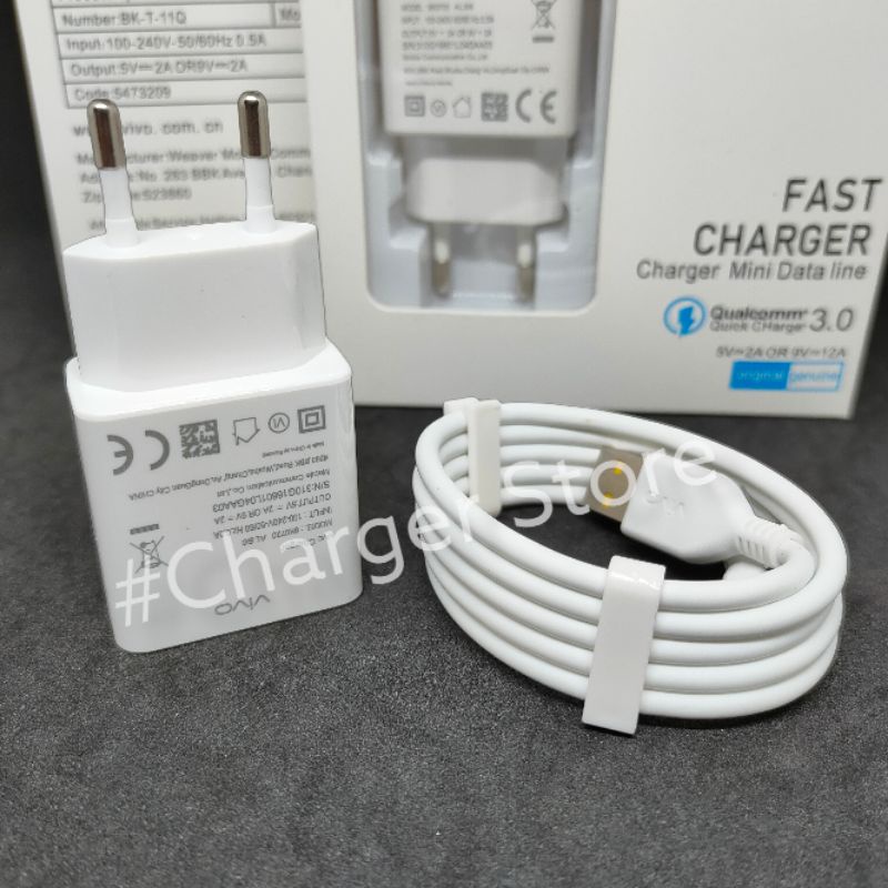 Charger Vivo Fast Charging 9V 2A Kabel Data Micro USB ORIGINAL BK0720