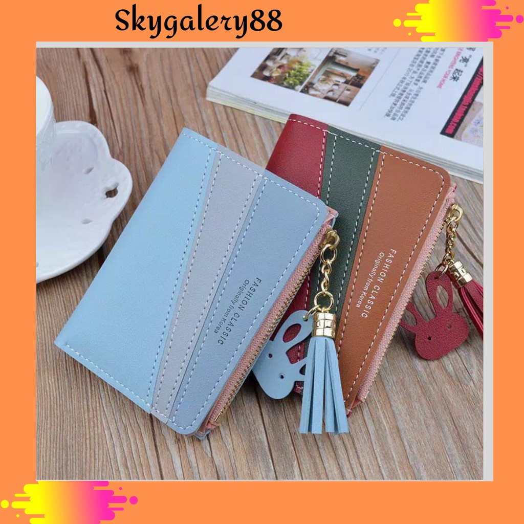 ♥SKY ♥ Dompet Wanita import Murah Lipat Kecil Lucu Dan Cantik dompet import real pict