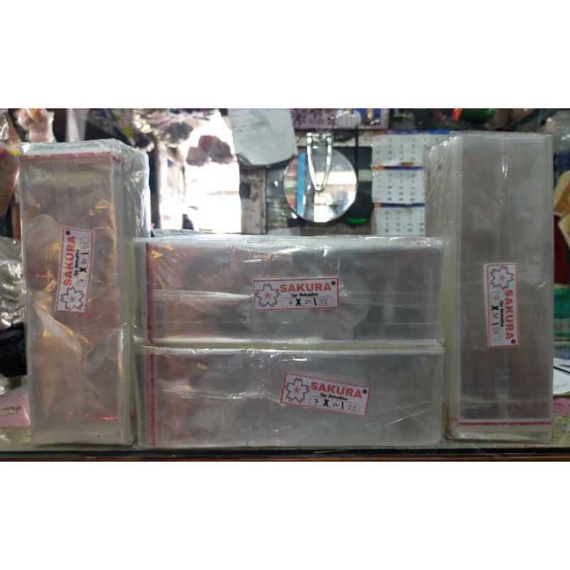 

Plastik OPP ukuran 7x20 ketebalan 25 micron isi 1000pcs