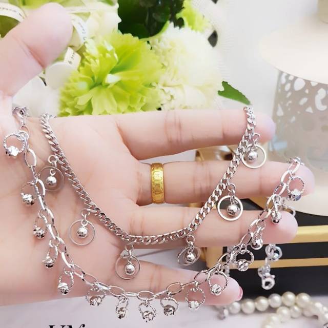 Gelang kaki xuping putih