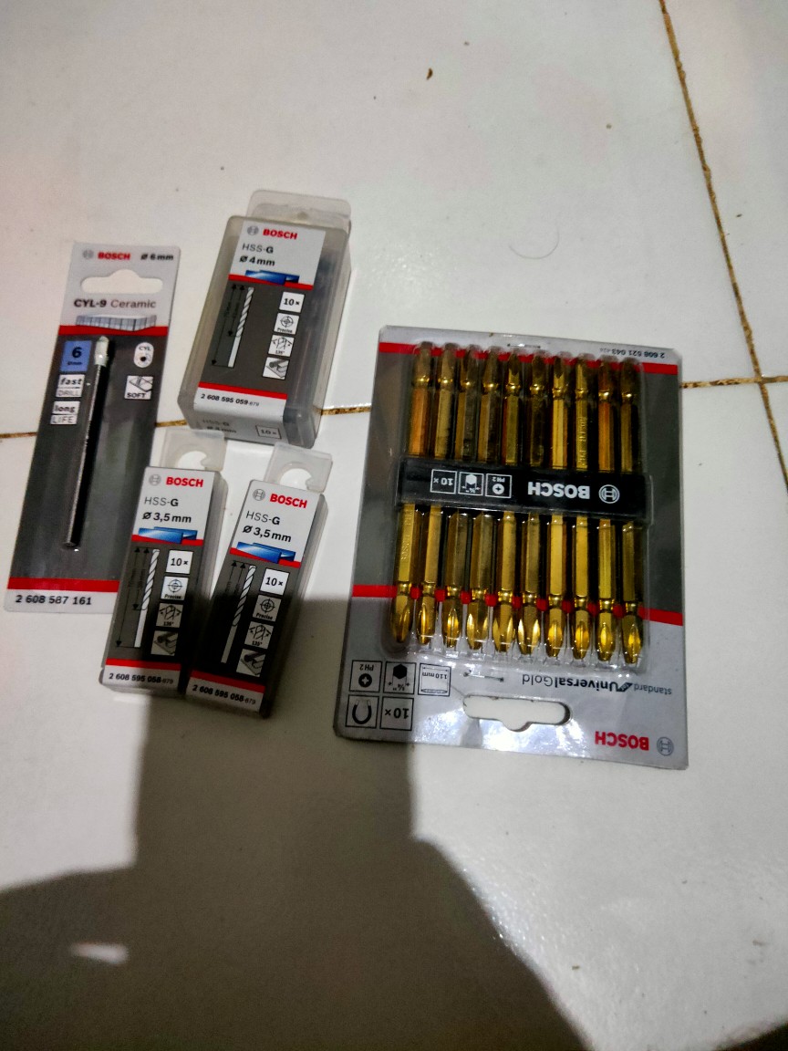 Mata Bor Besi 4mm Hss-g Metal Drill Bits Bosch (isi 10)